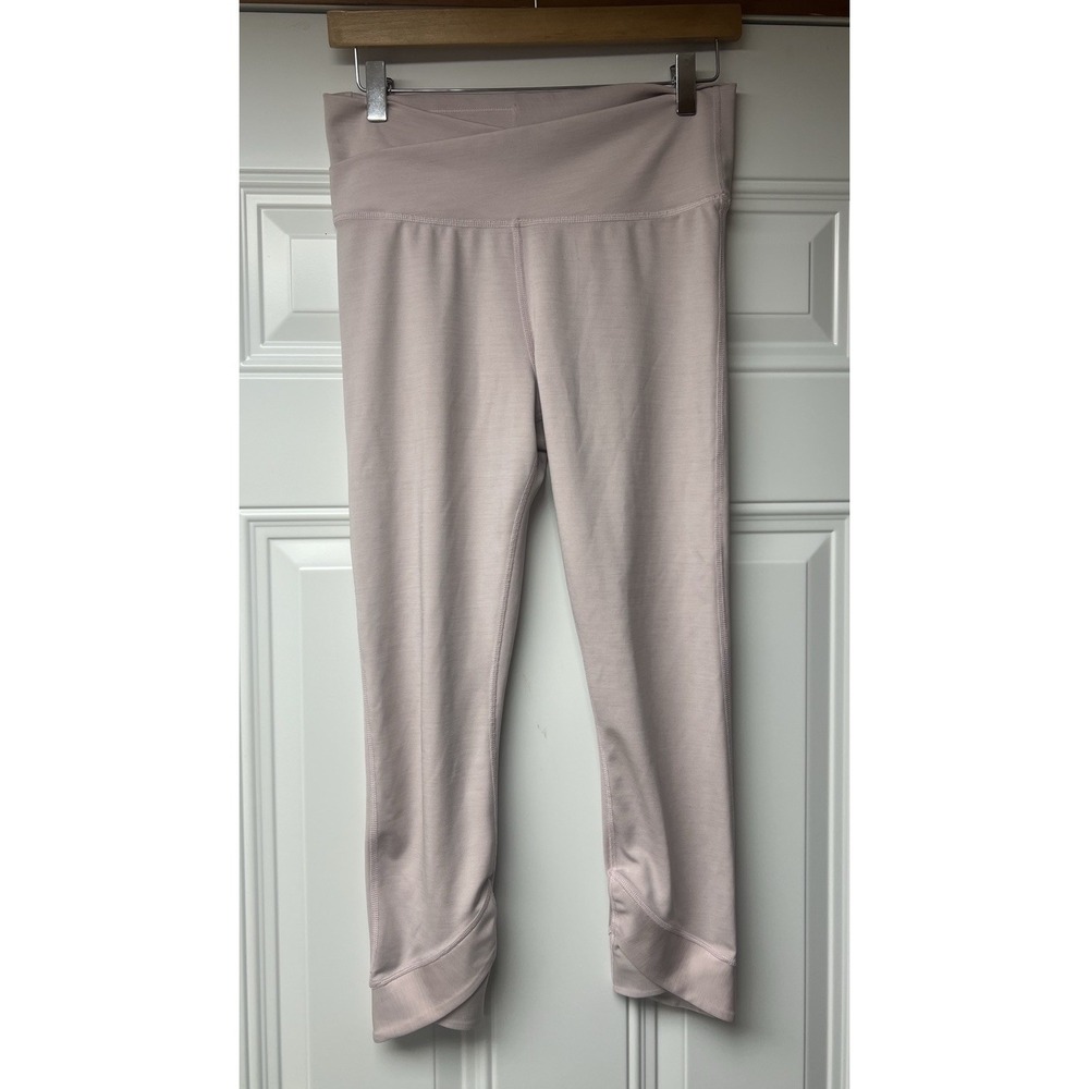 Nike Dri-FIT Yoga Wrap High Waisted Leggings Light Pink Women's L Workout  Gym